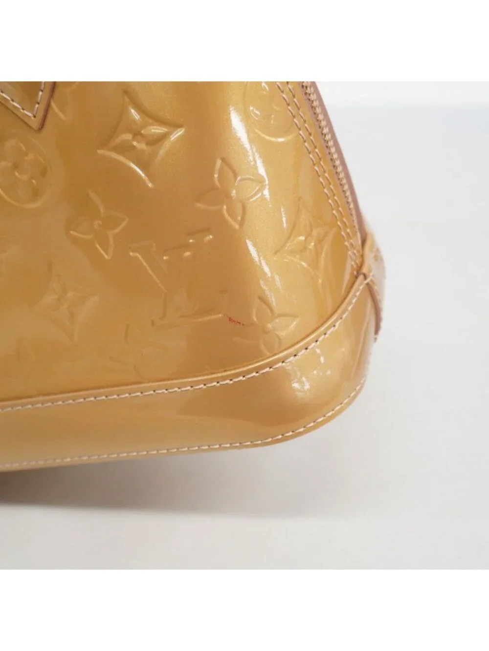 Louis Vuitton Handbag Vernis Alma BB Beige Poudre 2-Way